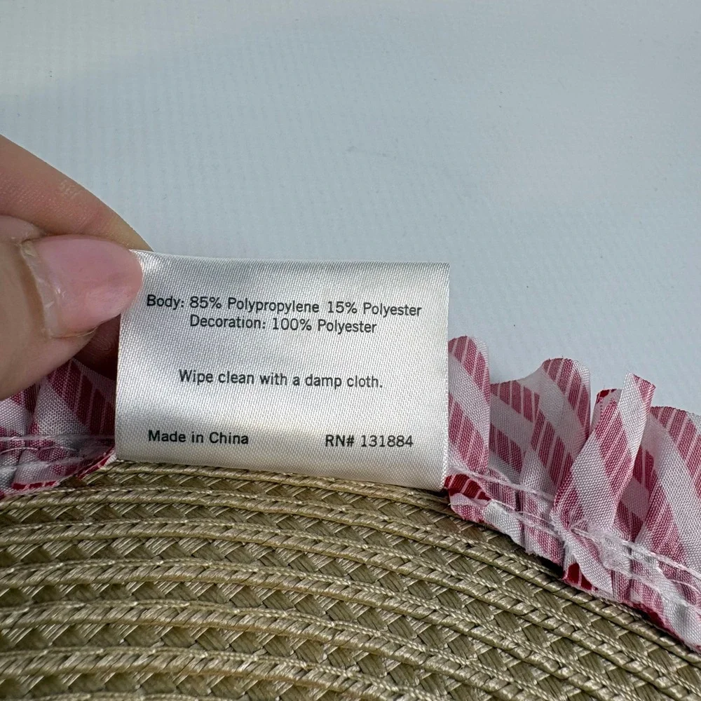 Dolly Parton Round Woven Placemats Set of 4 Ruffled Pink Blue Red Stripe 15 Inch
